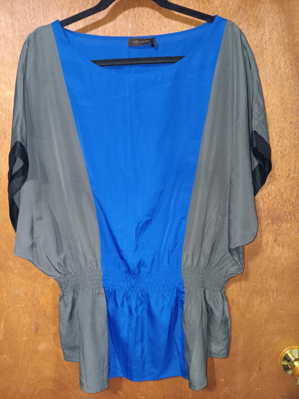 The Limited Royal Blue Blouse with Black Trim
